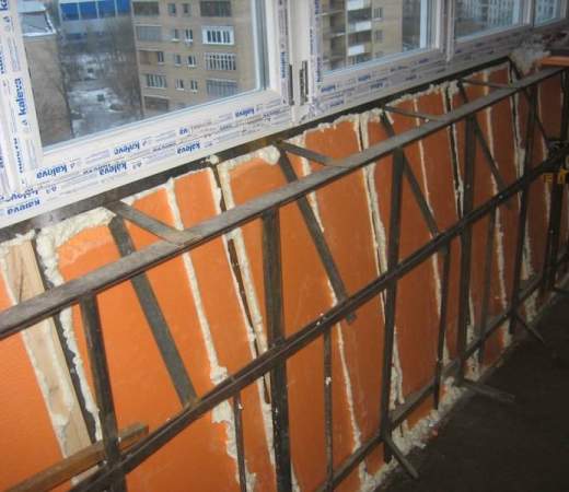 Утепление балкона пеноплексом с выносом подоконника в Жуковском