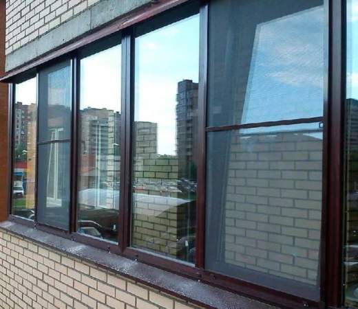 Холодное распашное остекление лоджии окнами ПВХ в Жуковском