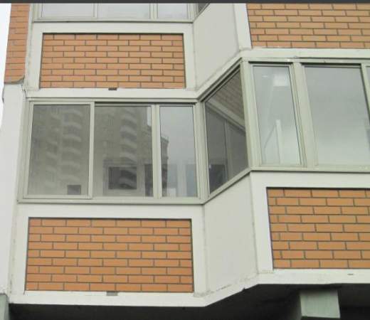 Холодное алюминиевое остекление на сложный балкон в Жуковском