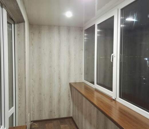 Остекление REHAU и отделка панелями ПВХ балкона 0,8*3,2 в Жуковском
