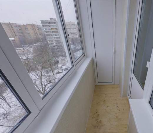 Холодное алюминиевое остекление на сложный балкон в Жуковском